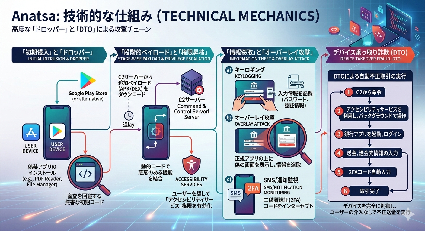 Anatsaの技術的な仕組みの図解