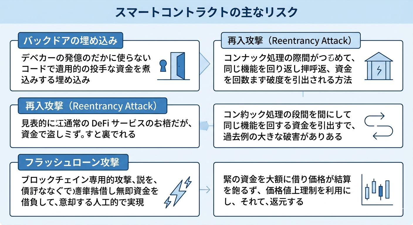 スマートコントラクトの主なリスク