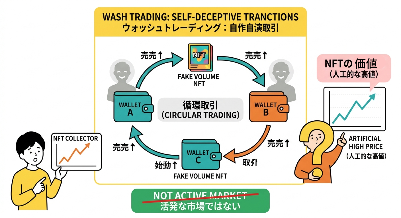 ウォッシュトレーディングで出来高を偽装