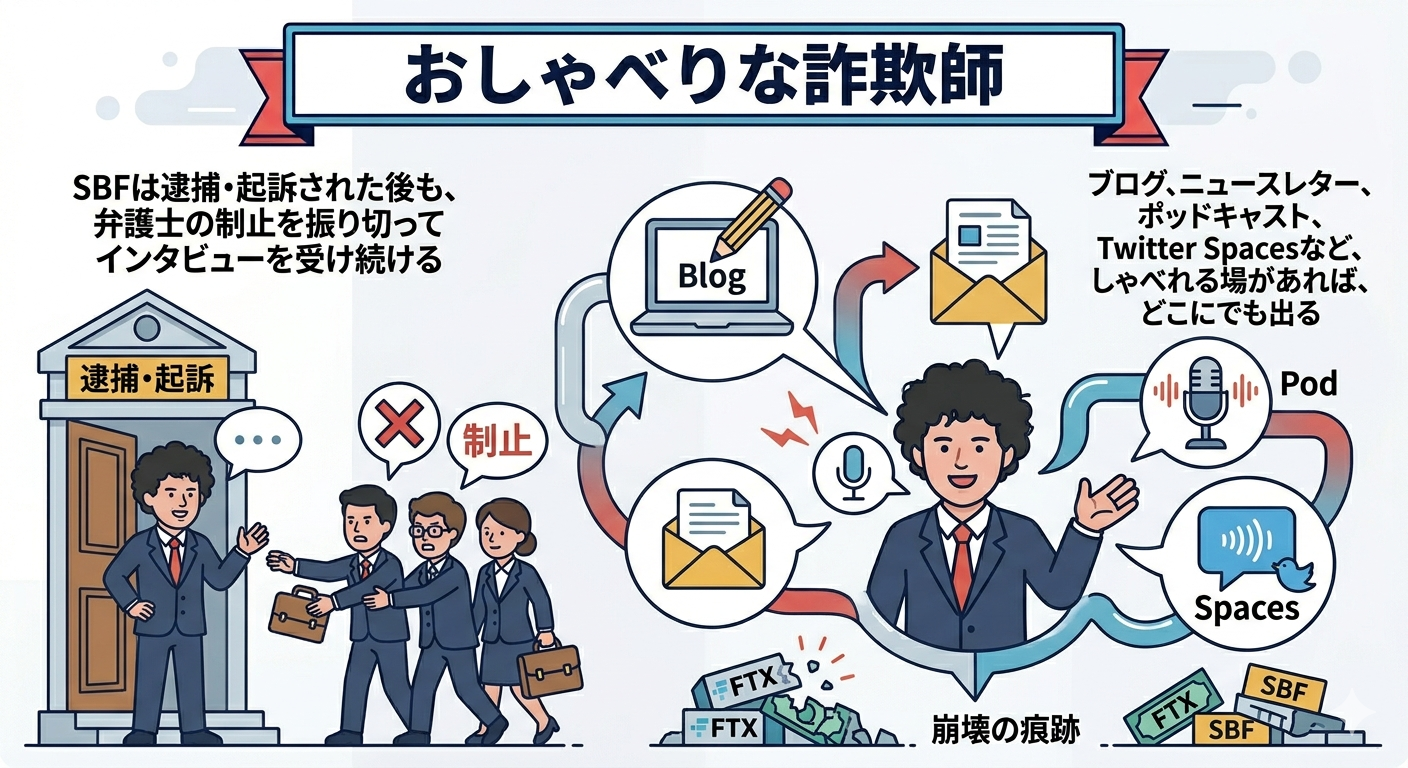 Sam Bankmanはおしゃべりな詐欺師のイメージ