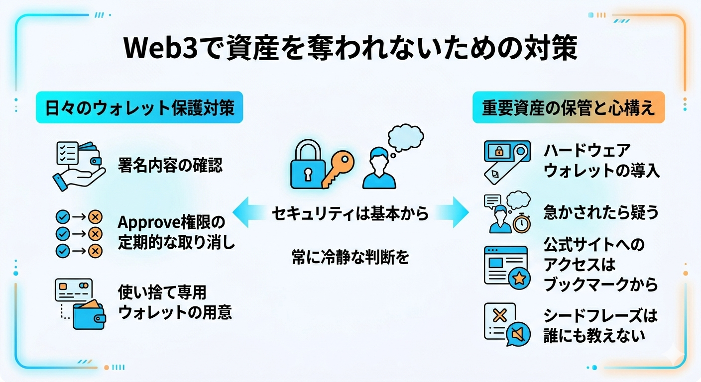 Web3で資産を奪われないための対策