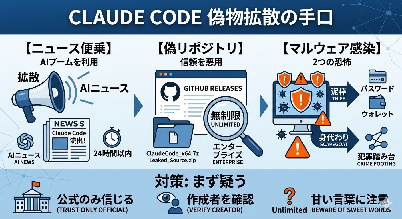 攻撃の手口はニュース便乗しリポジトリを悪用しマルウエアを配布