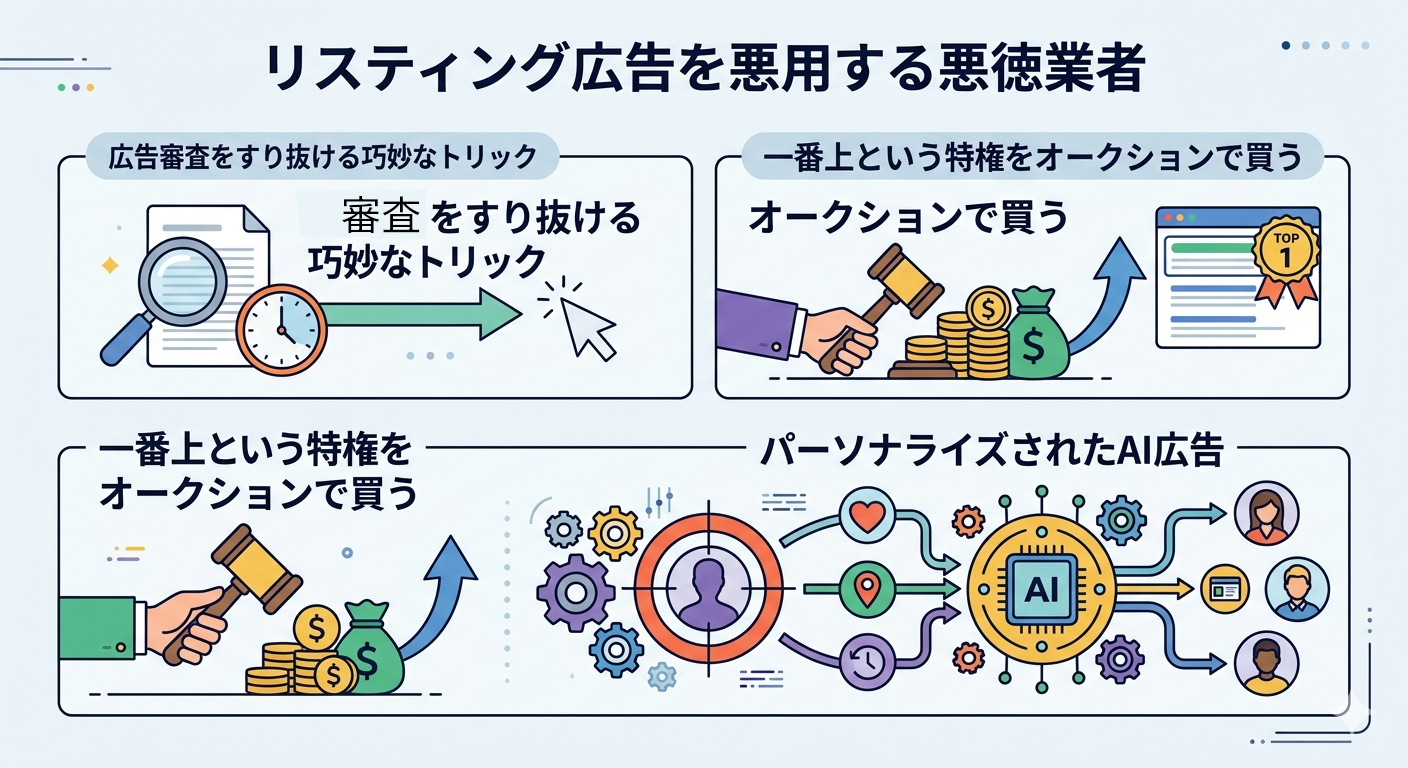 リスティング広告を悪用する悪徳業者