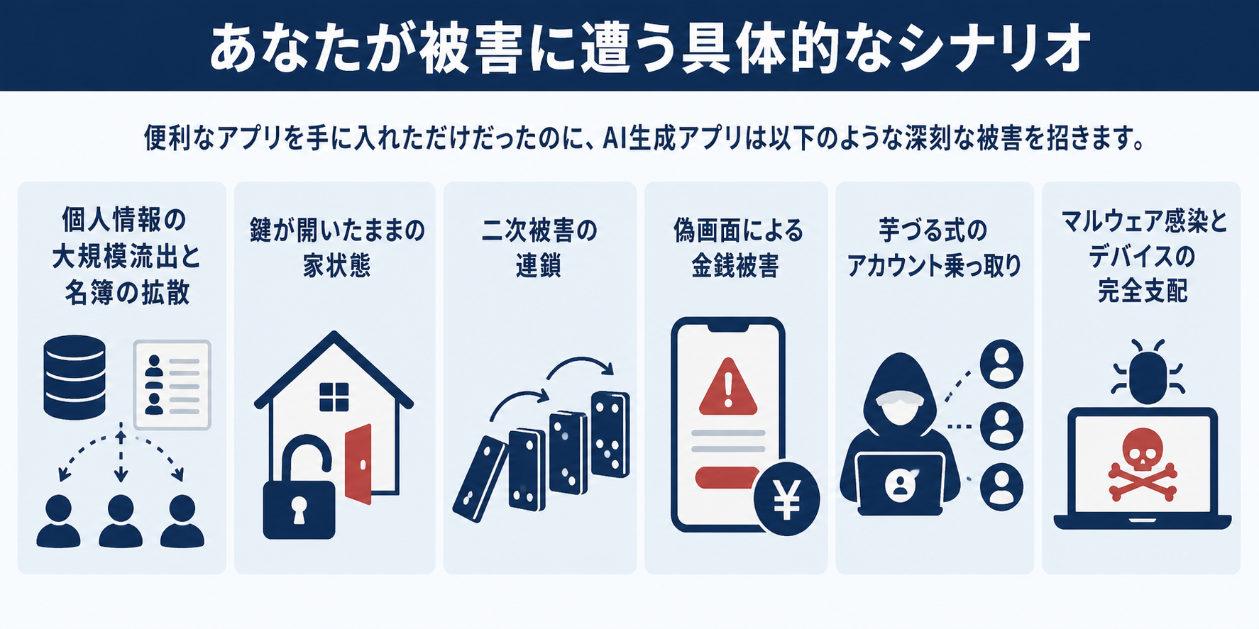 あなたが被害に遭う具体的なシナリオの図解