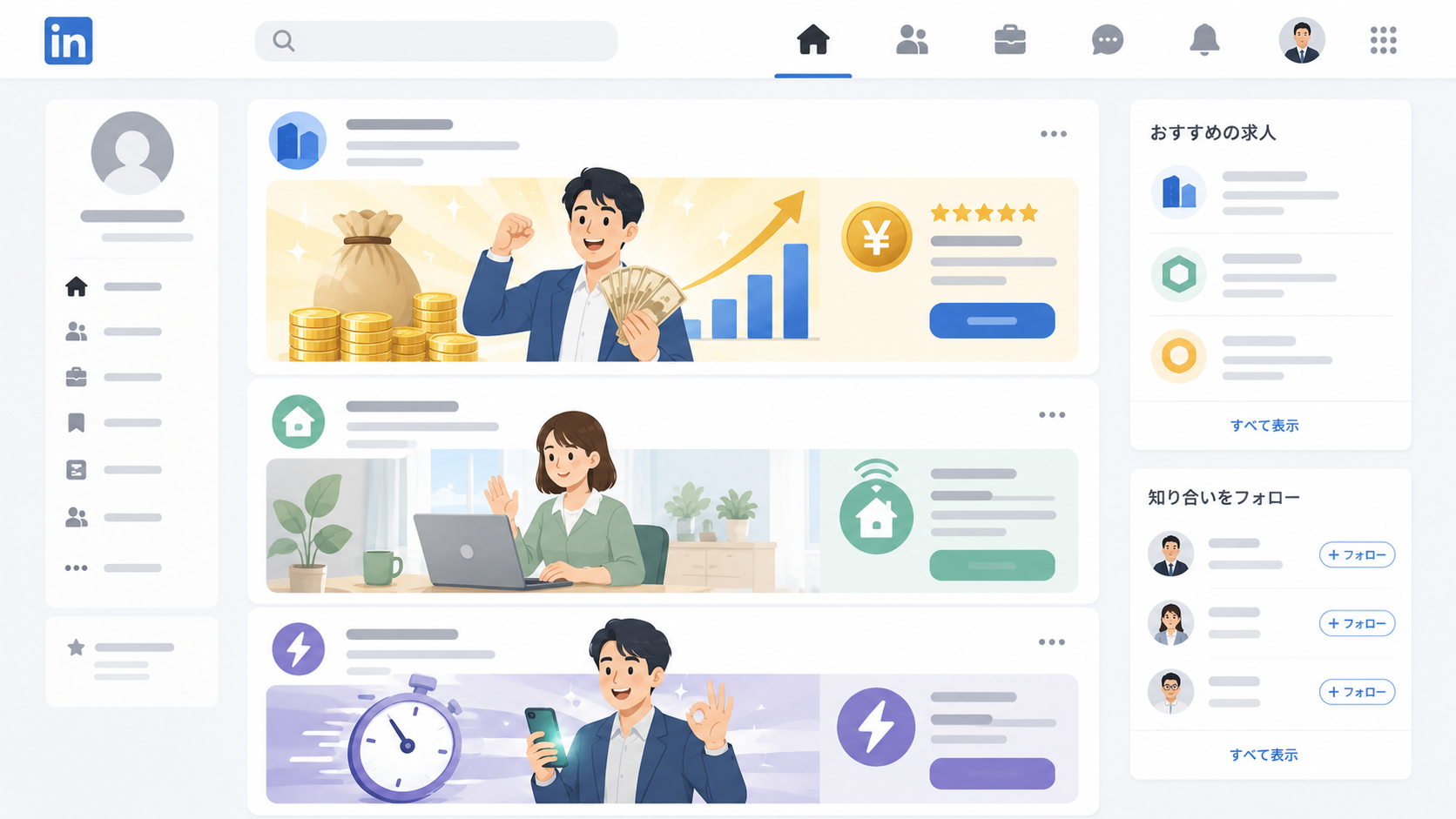 LinkedInの求人イメージ画像