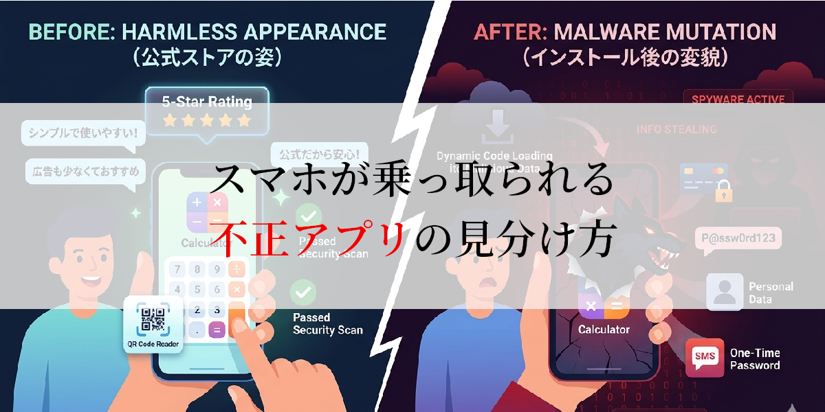 スマホが乗っ取られる！不正アプリの見分け方
