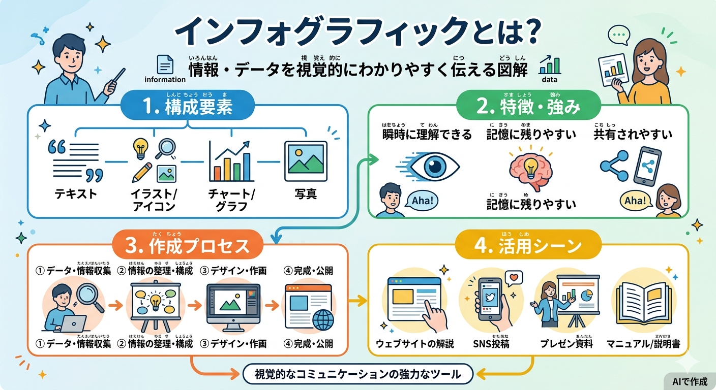 インフォグラフィックを簡単に解説したインフォグラフィック