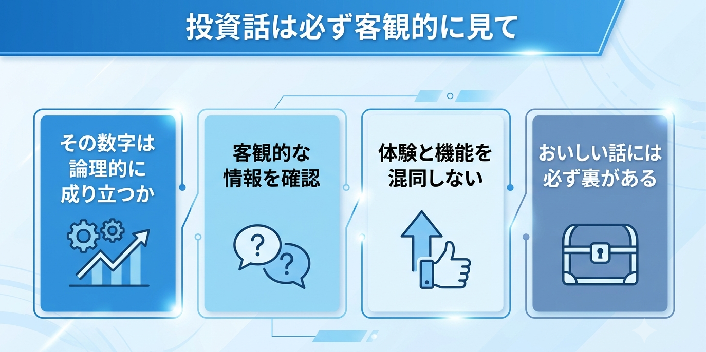 投資話は必ず客観的に見て