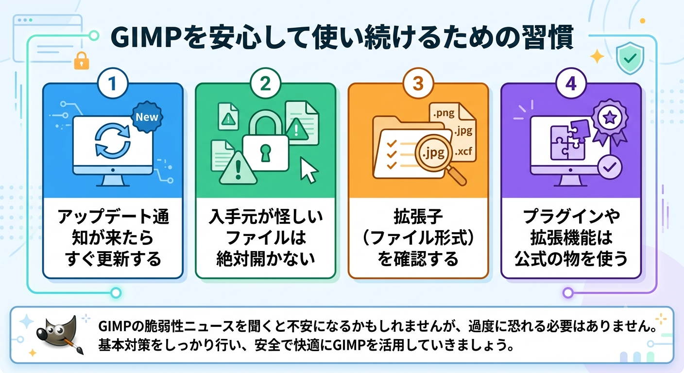 GIMPを安心して使い続けるための習慣