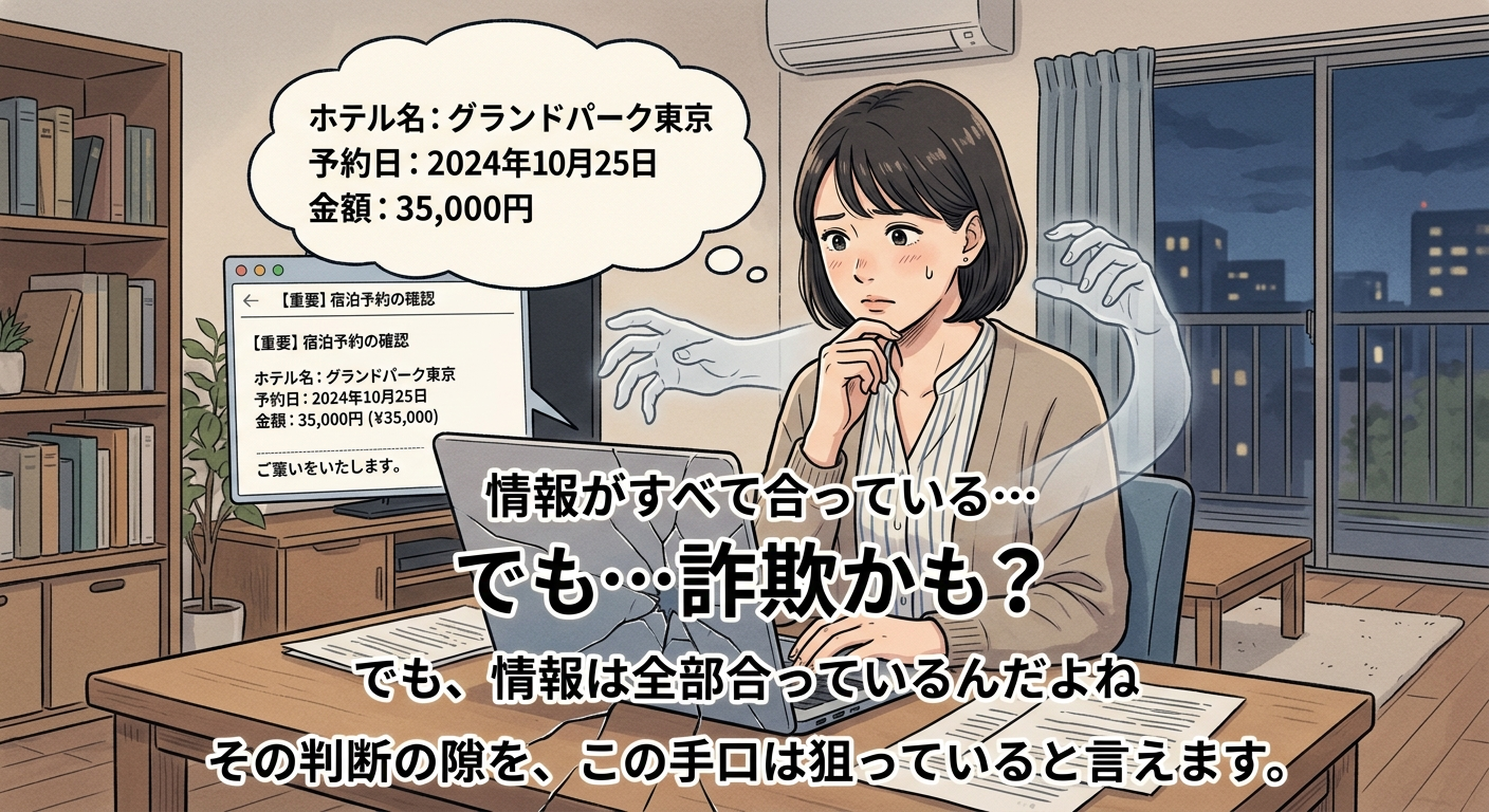 詐欺かもしれないと疑っていても、無視していいのか迷う様子