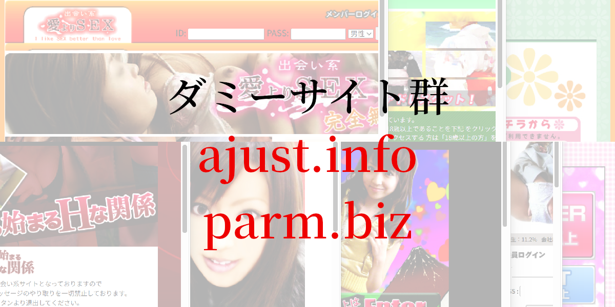 ダミーサイトajust.info parm.biz