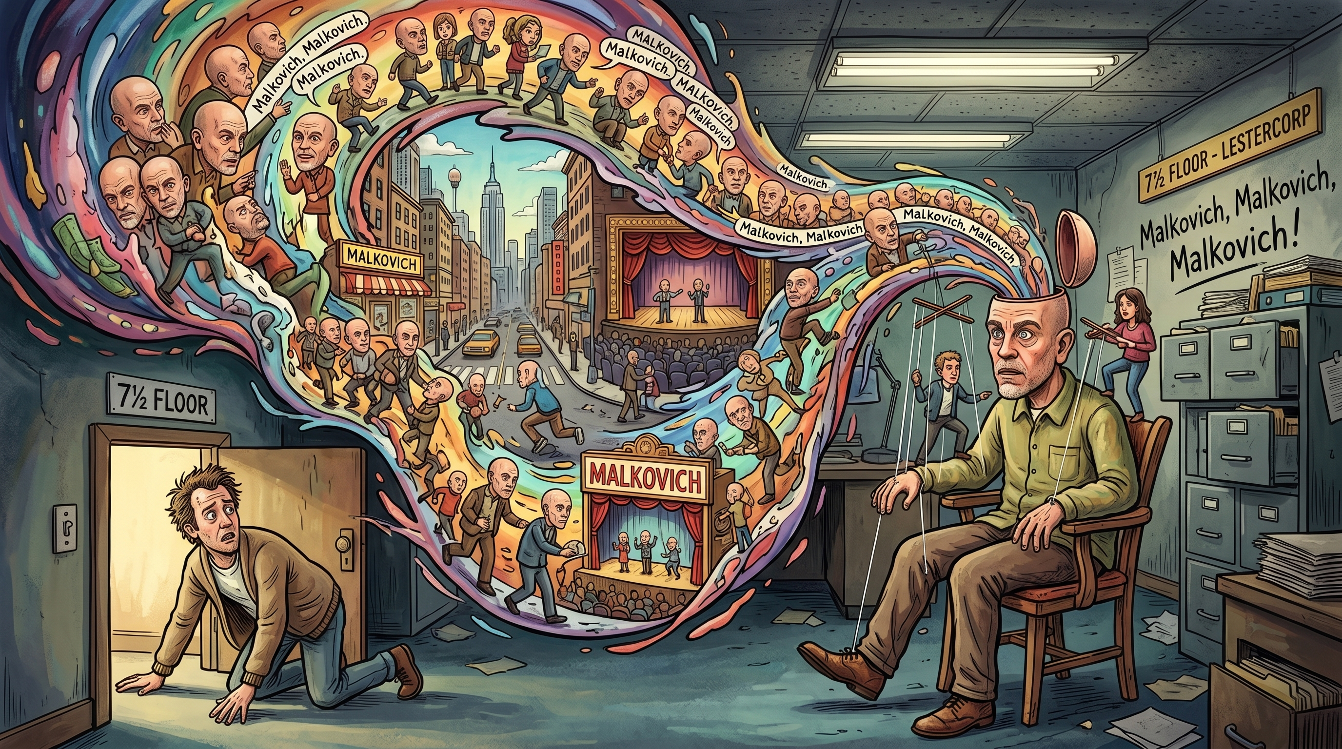 Being John Malkovichのイメージイラスト