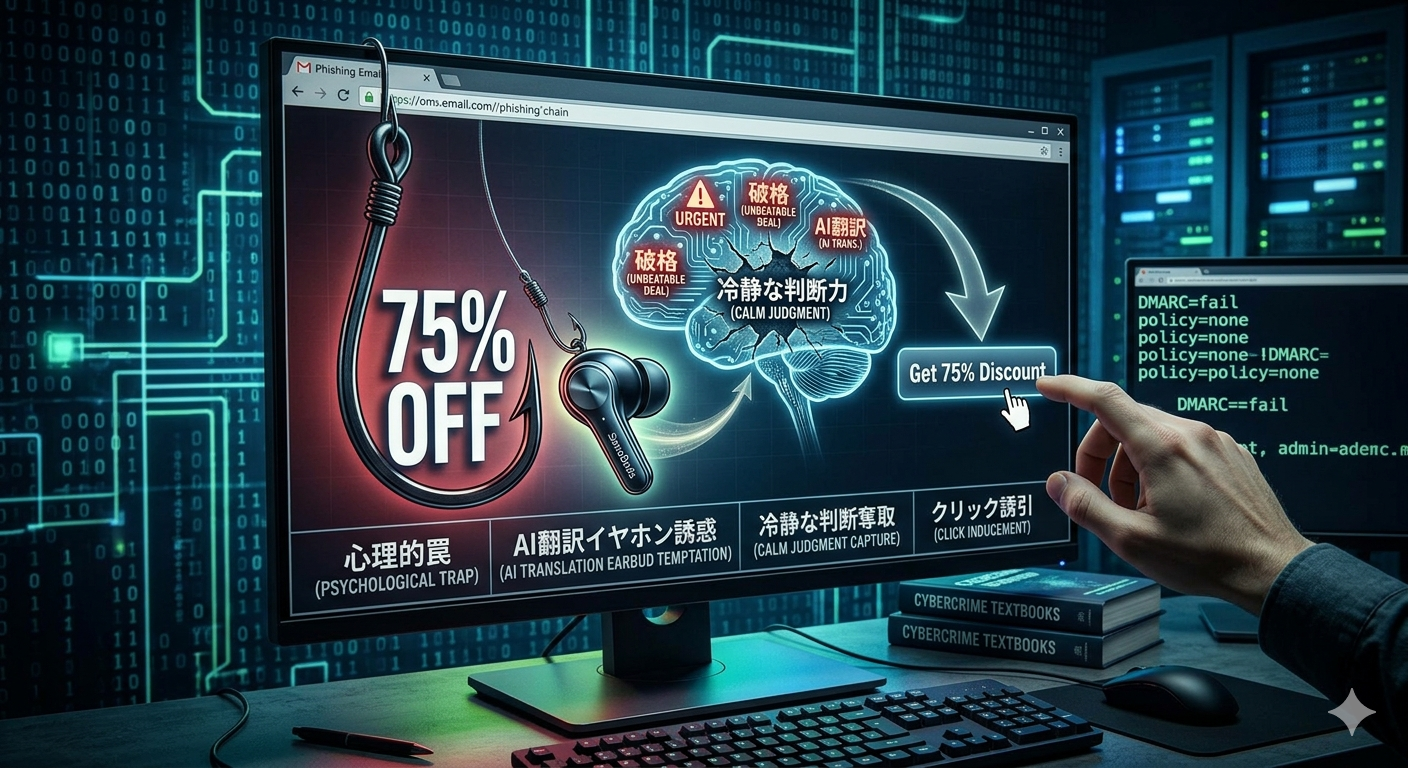 75%オフという大きすぎる釣り針で高機能なAI翻訳イヤホンが今だけ破格と思わせ冷静な判断力を奪いリンクをクリックさせようとしている